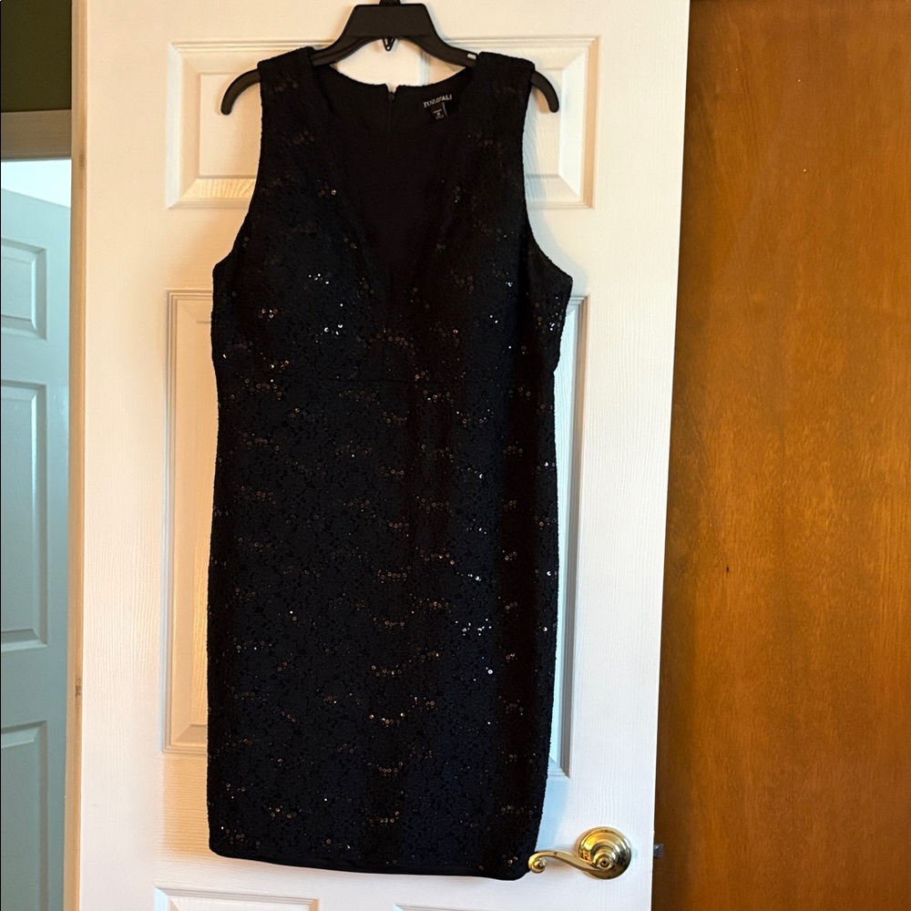 Roz & Ali Black Sequin Mini Dress